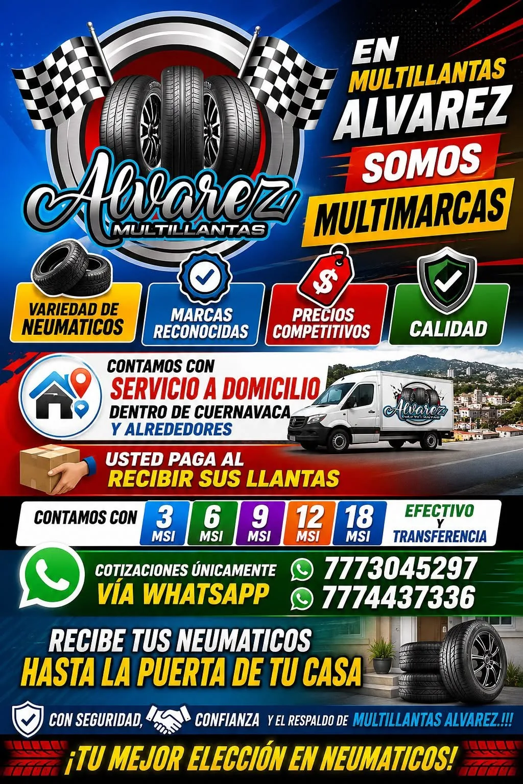 Promoción de neumáticos y servicio Multillantas Álvarez 3